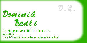 dominik madli business card